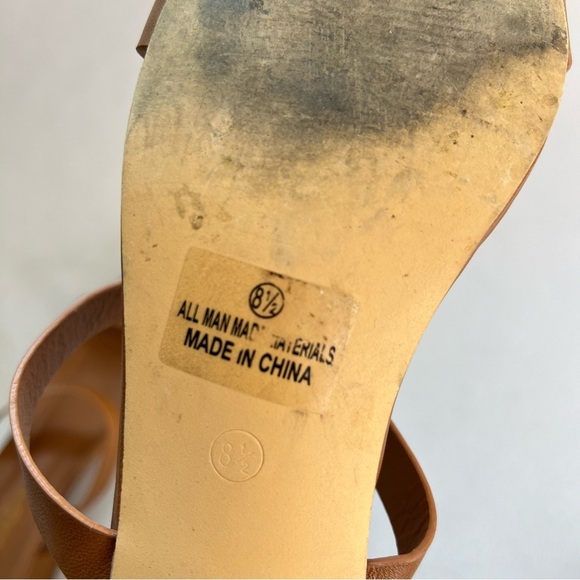 Lulus Fallyn Naked Mules Sandals Mocha Block Heels Square Toes Slip On Size 7 - Picture 5 of 5